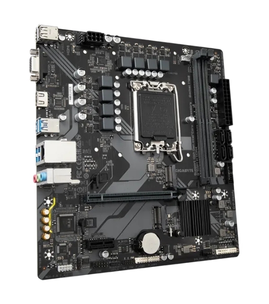 Материнская плата Gigabyte B760M H DDR4, LGA 1700, Intel B760, 2xDDR4, 4xSATA, 2xM.2, 1xPCIe 4.0 x16, 1xPCIe x1, 1xHDMI, 1xVGA, 1x 1Gb LAN, 2xUSB 2.0, 4xUSB 3.2 Gen 1, 3x3.5 мм, 7.1, Micro ATX