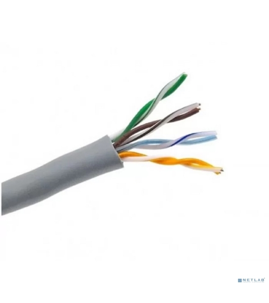 Кабель UTP Rexant 4PR 24AWG, CU (медь), cat.5e, 100 МГц, PVC, серый, бухта 50 м