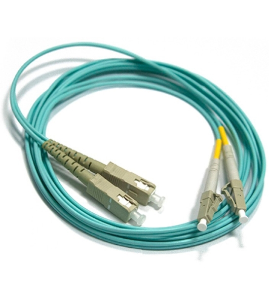 Патч-корд LANMASTER LAN-2LC-2SC/OM3-1.0 2x50/125 OM3 LC дуплекс-SC дуплекс 1м LSZH