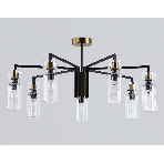 Люстра Ambrella light LH56115/7 BK/BS/CL черный/латунь/прозрачный E14*7 max 40W D705*350, фото6