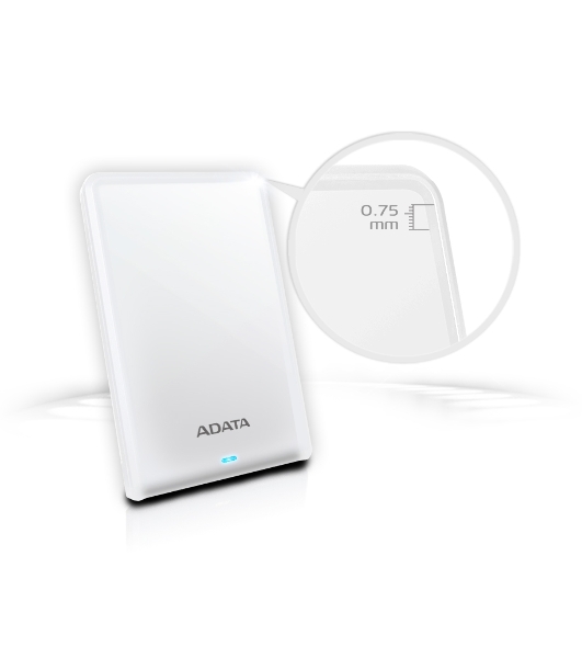 Внешний HDD 2.5' ADATA HV620S, 1TB, USB 3.2 Gen 1 Type-A, 5400 rpm, белый