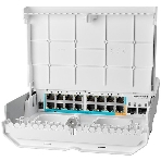 Коммутатор MikroTik netPower 15FR with 800MHz CPU, 256MB RAM, 16 x 10/100Mbps Ethernet ports (15 with Reverse POE-in, 1 with PoE-OUT), 2 x SFP, RouterOS L5 or SwitchOS (dual boot), outdoor enclosure, mounting ki, фото3