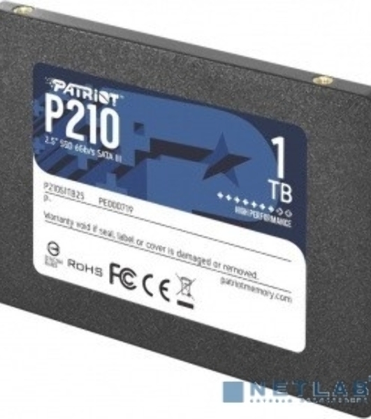 Накопитель SSD Patriot P210, 1Tb, SATA III, 2.5', R/W 520/430