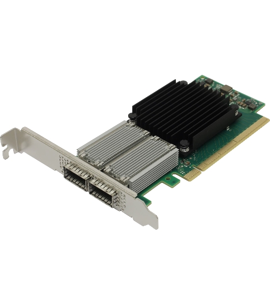 Плата сетевого контроллера MELLANOX ConnectX-5 VPI adapter card, EDR IB (100Gb/s) and 100GbE, dual-port QSFP28, PCIe3.0 x16, tall bracket, ROHS R6