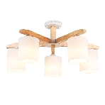 Светильник Ambrella light TR83113/5 WH/LW белый/светлое дерево E27/5 max 40W D700*325, фото9