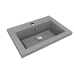 Тумба под раковину Bau Stil Loft grey brushed, раковина кварцевая BAU Stil 50, серый металлик, фото10