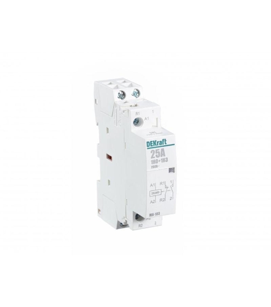 Модульный контактор 1НО+1НЗ 25А 230В МК-103 DEKraft
