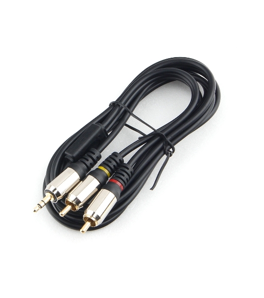 Кабель аудио Cablexpert CCAB-02-35M2RM-1.5MB. 3.5 Jack(M)/2х RCA (M), черный, 1.5м, блистер