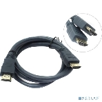 Кабель HDMI CP-HM-HM-1M Wize,1 м, v.2.0, K-Lock, soft cable, 19M/19M, позол.разъемы, экран, темно-серый, пакет, фото 1