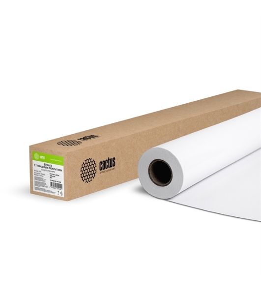 Бумага Cactus CS-PG230-91430 36'(A0) 914мм-30м/230г/м2/белый глянцевое универсальная (с покрытием) втулка:50.8мм (2')
