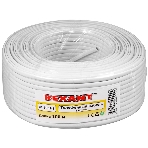 Кабель Rexant телефонный 2 жилы 100м CCA белый (ШТЛП-2), фото 1