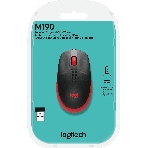 Мышь беспроводная Logitech M190 черный/красный, 1000 dpi, радиоканал, USB, кнопки - 3, фото79