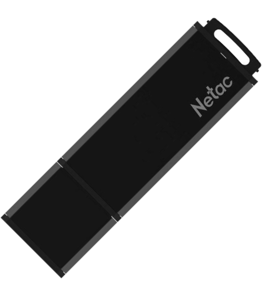Флешка USB Netac U351 (NT03U351N-064G-20BK), 64Gb, USB 2.0, R/W 25/10, черный