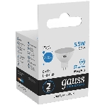 Лампа светодиодная Gauss Elementary MR16 6Вт цок.: GU5.3 спот 220B 6500K св. свеч. бел. хол. MR16 (упак.: 10 шт), фото3