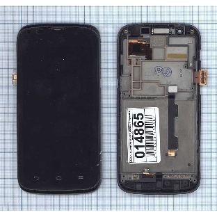 Дисплей для Huawei Ascend P1 LTE черный с рамкой
