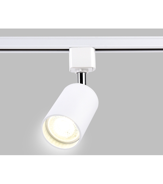 Трековый однофазный светильник со сменной лампой Ambrella light GL5121 WH белый GU10 max 12W
