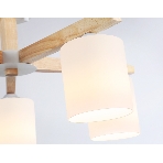 Светильник Ambrella light TR83113/5 WH/LW белый/светлое дерево E27/5 max 40W D700*325, фото7