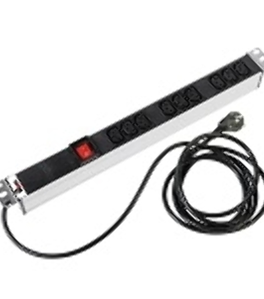 Аксессуар ЦМО Блок розеток Rem-16 с выкл., 9 IEC 60320 C13, 16A, алюм., 19', шнур 1,8 м. (R-16-9C13-V-440-1.8)