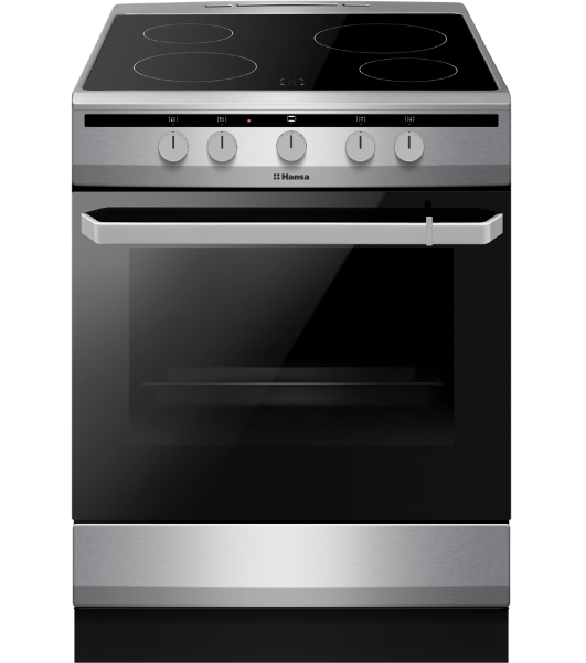 Плита электрическая Hansa FCCX64000 серебристый, конфорок 4 шт, духовка 69 л, 60 см x 85 см x 60 см