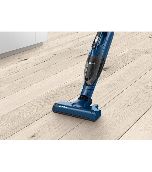 Пылесос вертикальный Bosch BCHF 2MX20 синий, питание от аккумулятора, 150 Вт, уборка сухая, пылесборник 0.4 л
