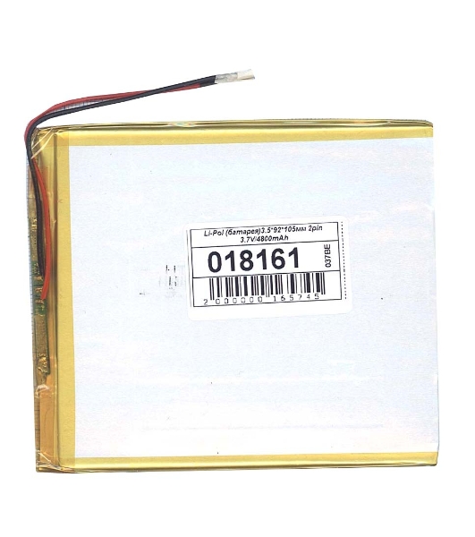 Аккумулятор Li-Pol (батарея) 3.5x92x105 мм 2pin 3.7V/4800mAh