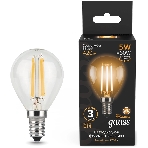 Лампа светодиодная филаментная Gauss Filament 5Вт цок.: E14 свеча 220B св. свеч. бел. теп. (упак.: 10 шт), фото6
