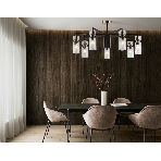 Люстра Ambrella light LH56115/7 BK/BS/CL черный/латунь/прозрачный E14*7 max 40W D705*350, фото 1