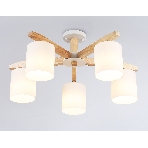 Светильник Ambrella light TR83113/5 WH/LW белый/светлое дерево E27/5 max 40W D700*325, фото6