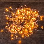 Гирлянда светодиодная Neon-night универсальная 100 LED теплый белый 10 метров, прозрачный ПВХ, с контроллером, фото 1