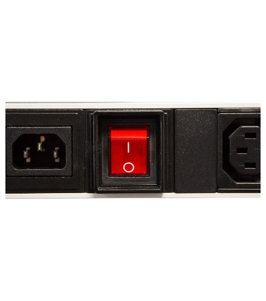 Вертикальный блок розеток ЦМО Rem-16 с выкл., 14 IEC 60320 C13, 10 C19, вход C20 16A, алюм., 33-38U (R-16-14C13-10C19-V-1420)