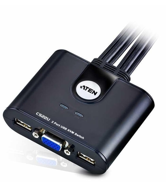 Переключатель ATEN 2-Port USB VGA Cable KVM Switch with Remote Port Selector