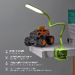 Светильник настольный Click 4Вт, LED, 4000К, диммируемый 3 ступени, заряжаемый, на прищепке, зеленый REXANT, фото3
