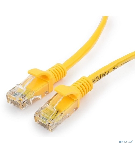 Патч-корд медный UTP Cablexpert PP10-0.25M/Y cat.5e, 0.25 м, литой, многожильный, желтый