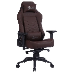 Кресло игровое Cactus CS-CHR-0112BR коричневый, сиденье коричневый, эко.кожа, с подголов. крестовина металл, пластик черный, фото20