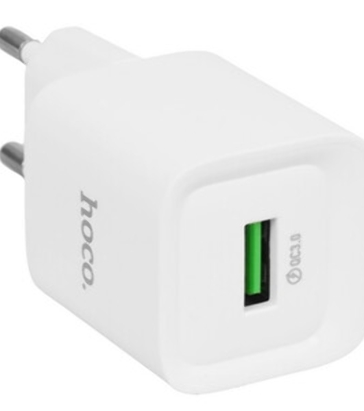 Сетевое зарядное устройство HOCO (6942007630214) C145A 1USB 3.0A QC3.0 18W White