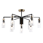 Люстра Ambrella light LH56117/9 BK/BS/CL черный/латунь/прозрачный E14*9 max 40W D765*440, фото9