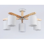 Светильник Ambrella light TR83113/5 WH/LW белый/светлое дерево E27/5 max 40W D700*325, фото5