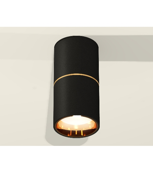 Светильник Ambrella Light XS6302082 SBK/PYG черный песок/золото желтое полированное MR16 GU5.3 (C6302, A2062, N6113)