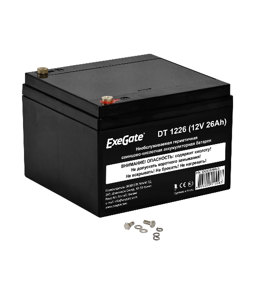 Батарея для ИБП ExeGate DT 1226 (12V 26Ah), клеммы под болт М5