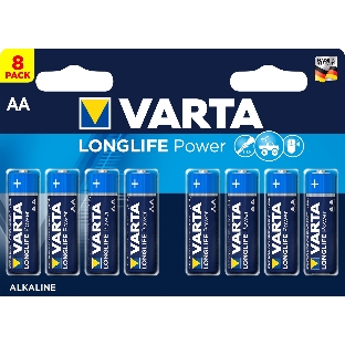 Батарейка Varta LONGLIFE POWER (HIGH ENERGY) LR6 AA BL8 Alkaline 1.5V (4906) (8/160) (8 шт.)
