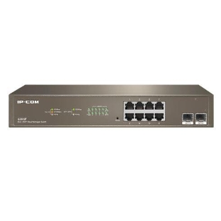 Коммутатор управляемый IP-COM G3310F, настенный, 1000 Мбит/сек, 8 port, SFPx2