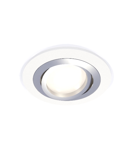 Комплект встраиваемого поворотного светильника Ambrella light XC7621082 SWH/PSL белый песок/серебро полированное MR16 GU5.3 (C7621, N7003)