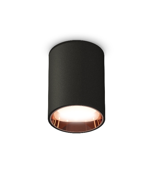 Светильник Ambrella Light XS6313024 SBK/PPG черный песок/золото розовое полированное MR16 GU5.3 (C6313, N6114)