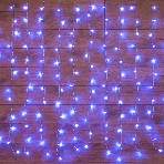 Гирлянда Neon-night 'Светодиодный дождь' с контроллером 1.5х1.5м 144 LED син. прозрачный провод 12Вт 230В IP20, фото 1