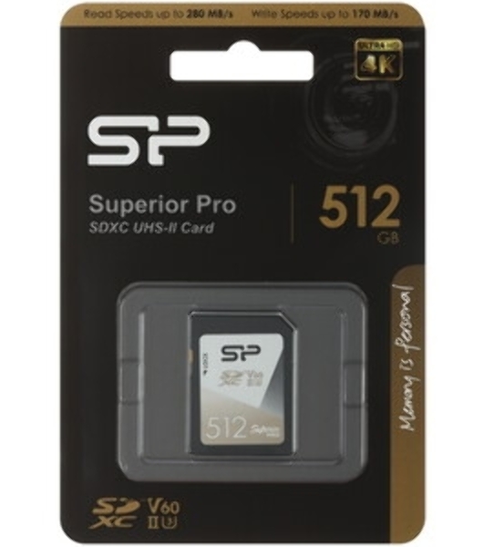 Флеш карта SD 512Gb Silicon Power SDXC Class 10 UHS-II U3 V60 280/170 MB/s