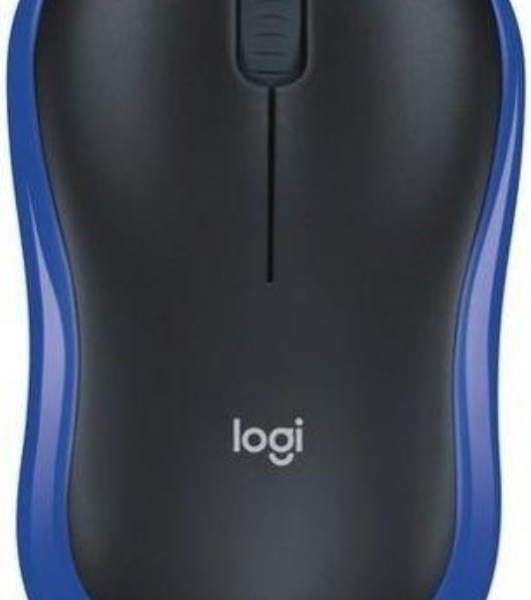 Мышь беспроводная Logitech M185 синий, 1000 dpi, радиоканал, USB, кнопки - 3
