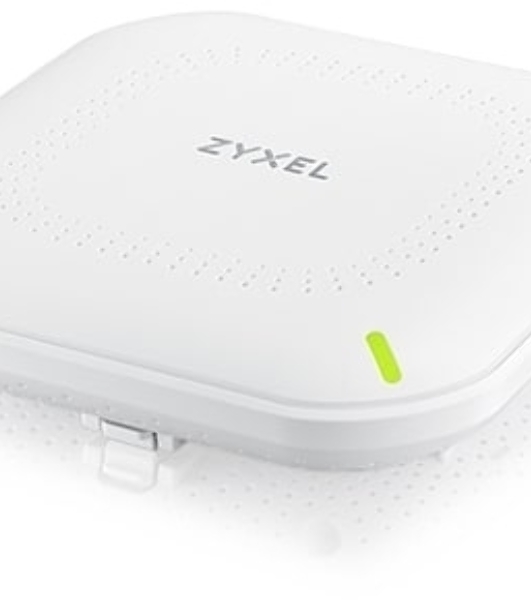Точка доступа Zyxel NebulaFlex NWA90AX PRO, WiFi 6, 802.11a/b/g/n/ac/ax (2,4 и 5 ГГц), MU-MIMO, антенны 3x3, до 575+2400 Мбит/с, 1xLAN 2.5GE, PoE, защита от 4G/5G, БП в комплекте