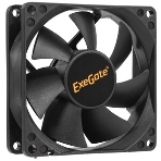 Вентилятор для корпуса ExeGate ExtraSilent ES08025SM черный, 80 мм, 2100 об/мин, 21 дБ, 3 pin, фото7