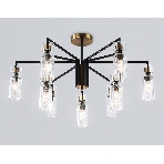 Люстра Ambrella light LH56117/9 BK/BS/CL черный/латунь/прозрачный E14*9 max 40W D765*440, фото7