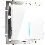 Выключатель одноклавишный проходной с подсветкой, фото 1